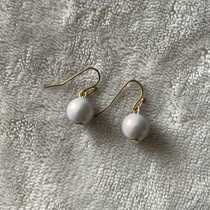 Gray Golden Dangle Earrings